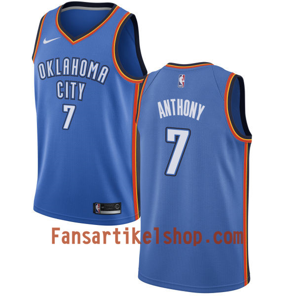 NBA Oklahoma City Thunder Trikot Carmelo Anthony 7 Nike 2017-18 Blau Swingman - Herren NBA Oklahoma City Thunder Trikot Carmelo Anthony 7 Nike 2017-18 Blau Swingman - Herren